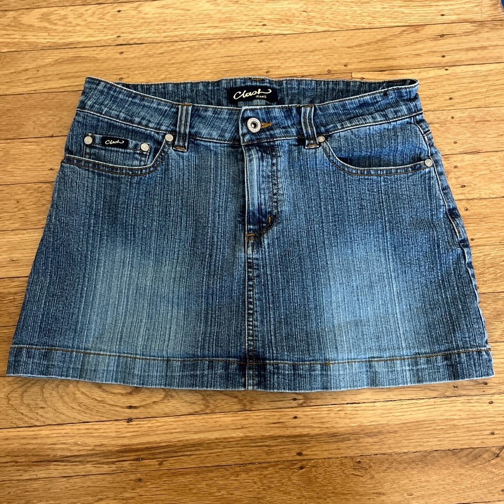 RARE Y2K CLASH DENIM MICRO MINI SIZE M